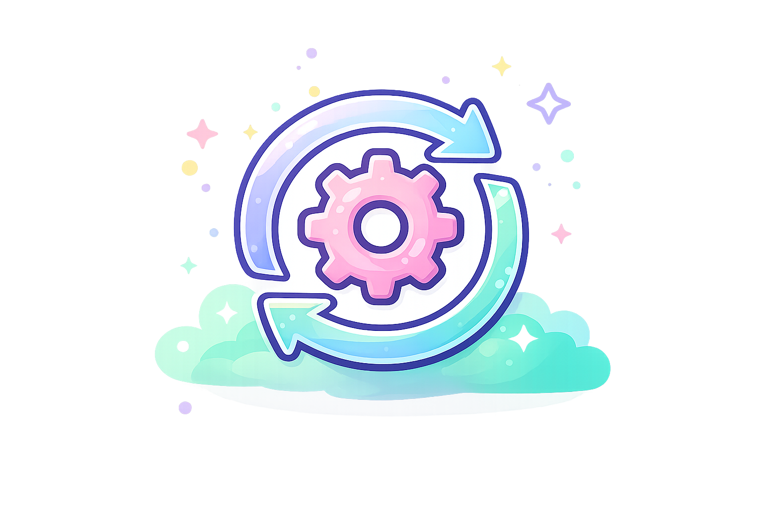 Ilustração de atualização